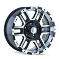Cast Aluminum Wheels 179 BK 16x8 Machined Face Black 5 On 114.3 Bolt Pattern 10 Offset ION Wheels