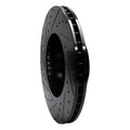 R1 04-10 BMW 650I Convertible Front Right Drilled & Slotted Black Brake Rotor