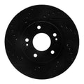 R1 96-97 Mercedes-Benz C36 AMG Front Left Drilled & Slotted Black Brake Rotor