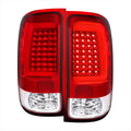 1500 / 1500HD /2500HD / 3500HD LED C-BAR TAIL LIGHT WITH RED LENS AND CHROME HOUSING