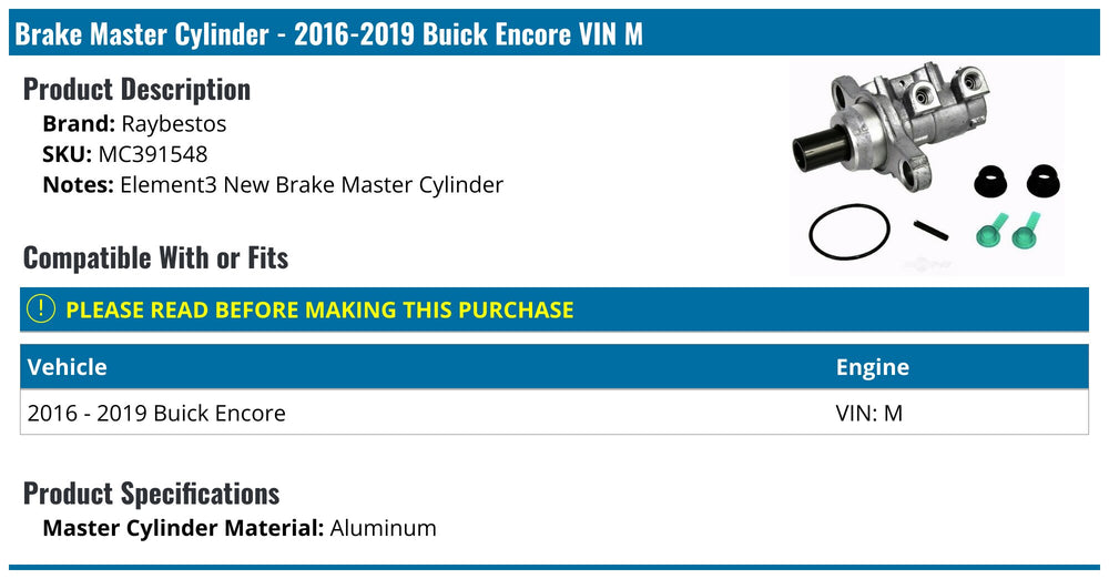 BRAKE MASTER CYLINDER