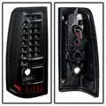 Xtune Chevy Silverado 1500-2500-3500 03-06 C-Shape LED Tail Lights Black ALT-ON-CS03-G2-LED-BK