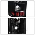 Xtune Chevy Silverado 1500-2500-3500 03-06 C-Shape LED Tail Lights Black ALT-ON-CS03-G2-LED-BK