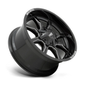 MO970 17X9 8X6.5 12MM GLOSS BLACK W/ MILLED SPOKE & MOTO METAL ON LIP