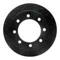 R1 Concepts Brake Rotor Drilled and Slotted Silver Fits Ford E-150