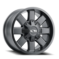 Cast Aluminum Wheels 141 SB 17x9 Satin Black 8 On 165.1/8 On 170 Bolt Pattern 18 Offset ION Wheels