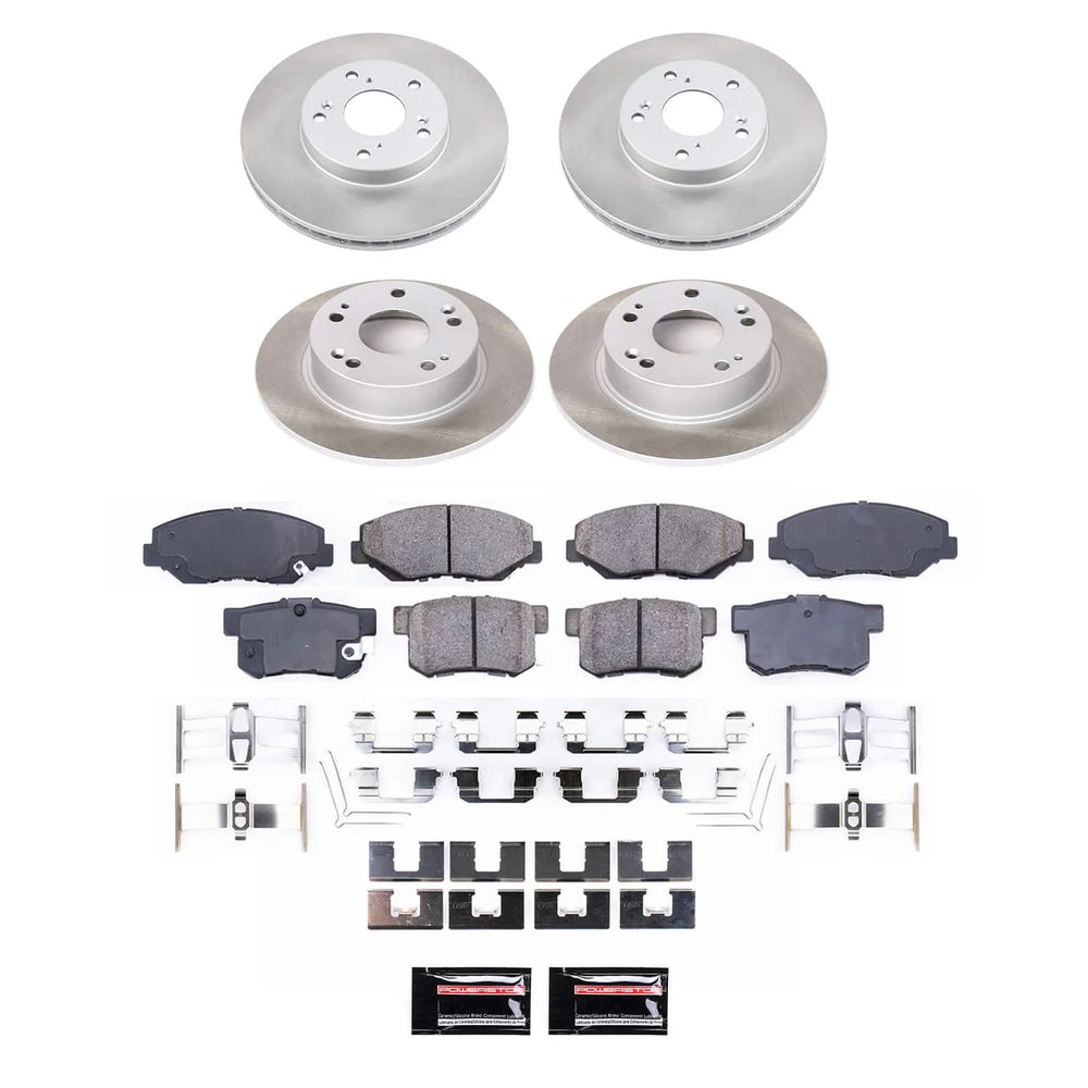 Power Stop 03-07 Honda Accord Front and Rear Semi-Coated Rotor Kit