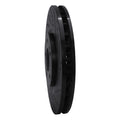 R1 03-06 Mitsubishi Lancer Front Right Drilled & Slotted Black Brake Rotor