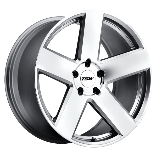 TSW Alloy Wheels silver auto part