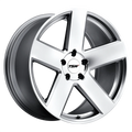 ~(45 lbs. 24X24X12)~ TSW BRISTOL 22x10.5 5/112 ET44 CB66.56 SILVER W/MIRROR CUT FACE