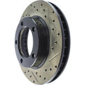 StopTech 80-93 Dodge Ramcharger Sport Slotted & Drilled Front Left Cryo Rotor