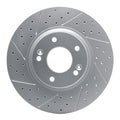 R1 10-13 Hyundai Santa Fe Front Left Drilled & Slotted Geoperformance Rotor