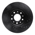 R1 16-21 Buick LaCrosse Front Left Drilled & Slotted Black Brake Rotor