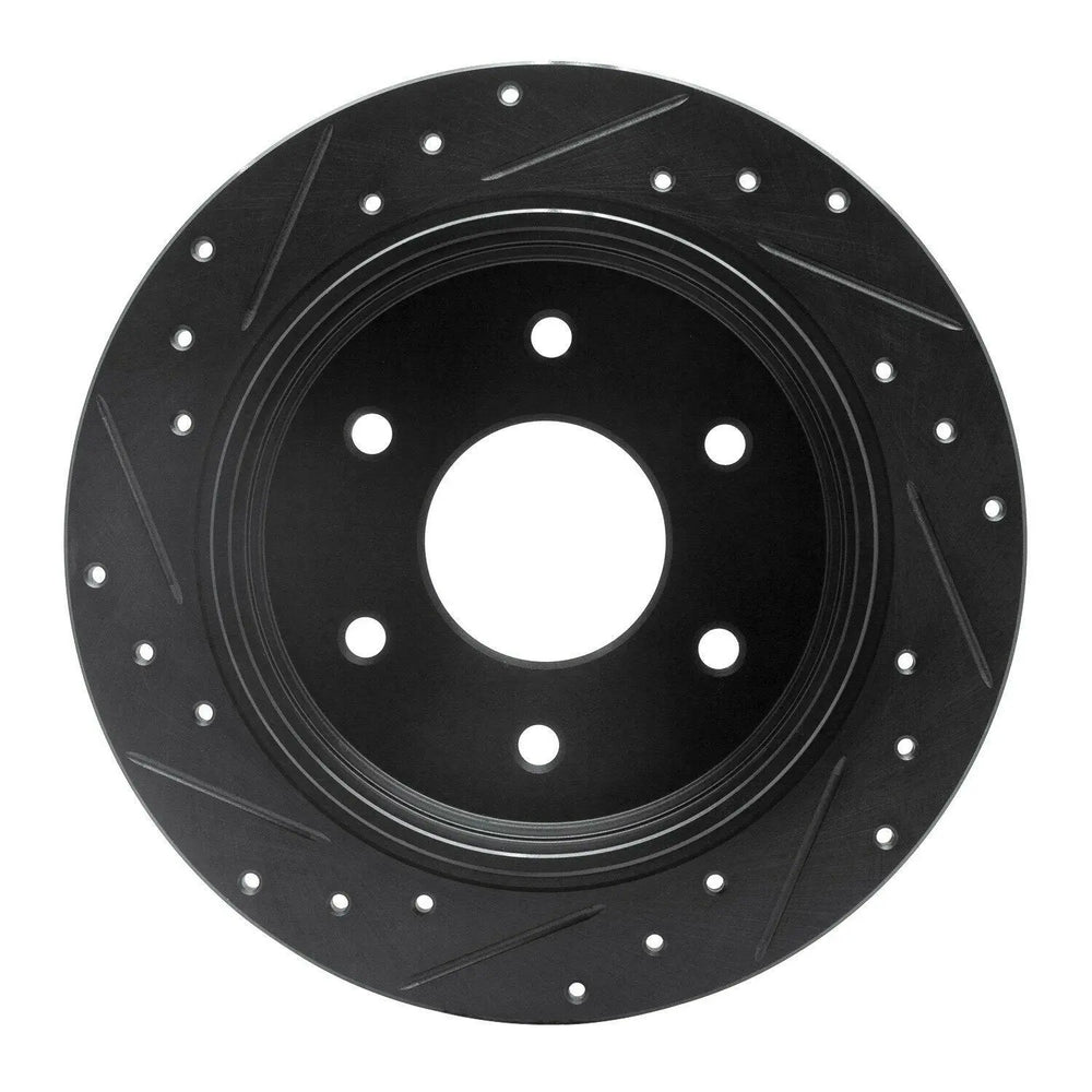 R1 00-02 Dodge Ramcharger (Mexico) Front Left Drilled & Slotted Black Brake Rotor