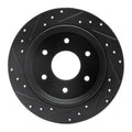 R1 00-02 Dodge Ramcharger (Mexico) Front Left Drilled & Slotted Black Brake Rotor