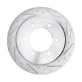 R1 76-80 Chevrolet Luv Front Right Drilled & Slotted Silver Brake Rotor