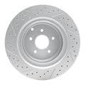 DFC 09-24 Infiniti Q70 Rear Right Drilled & Slotted Geoperformance Rotor