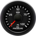 ~(1.3 lbs. 8X6X6)~ SPEEDOMETER 0-120 MPH FRONT SEAL; Black Face; Black Bezel; Black; White Lettering; Red; Green; DodgeFord S.D. Gen 2