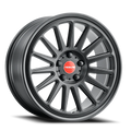 Aluminum Wheels 17x8 Grip 315B Satin Black Red and Black Logo Multi Spoke 30 Offset 5 on 100 Bolt Pattern 72.6 Bore Raceline