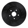 R1 68-73 Mercury Comet Front Left Slotted Black Brake Rotor
