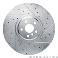 R1 06-12 Mercedes-Benz ML320 Front Right Drilled & Slotted Silver Brake Rotor