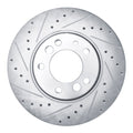 DFC 91-93 BMW M5 Front Left Drilled & Slotted Silver Brake Rotor