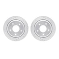 R1 94-96 Chevrolet Impala Rear Drilled & Slotted Silver Brake Rotor Set