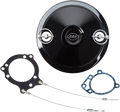 S&S Cycle Dished Bobber Air Cleaner Cover w/ Machined Highlights  - Black