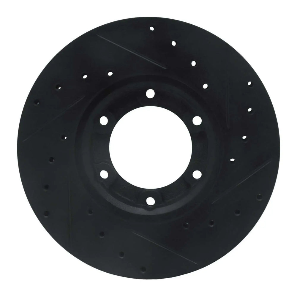 R1 13-21 Infiniti JX35 Front Left Slotted Black Brake Rotor