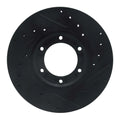 R1 13-21 Infiniti JX35 Front Left Slotted Black Brake Rotor