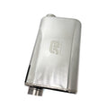 Stainless Bros 2.5in x 17in OAL SS304 Thin Oval Muffler (2.5in Offset In / 2.5in Offset Out)