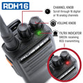 Rugged Radios Rugged RDH16 - Business Band Two Way Handheld Radio - Digital and Analog UHF / Black