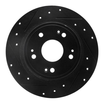 R1 13-20 Ford Fusion Front Left Slotted Black Brake Rotor