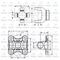 ~(1 lbs. 4X4X4)~ FLANGE YOKE