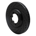 R1 12-18 Chevrolet Colorado Front Left Drilled & Slotted Black Brake Rotor