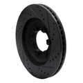 R1 12-18 Chevrolet Colorado Front Left Drilled & Slotted Black Brake Rotor