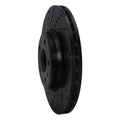 R1 08-25 Audi A4 (Mexico) Front Left Drilled & Slotted Black Brake Rotor