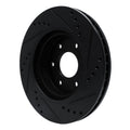R1 16-22 Nissan NP300 Frontier (Mexico) Front Left Drilled & Slotted Black Brake Rotor