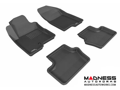 3D MAXpider 2007-2013 Jeep Compass Kagu 1st & 2nd Row Floormats - Black