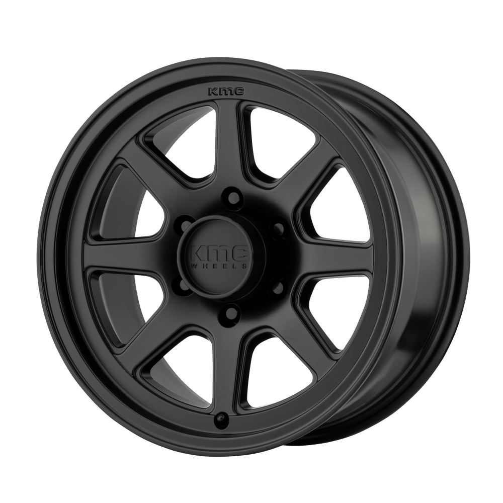 ~(30 lbs. 20X20X12)~ KM301 TURBINE 17X9 6X135 S-BLK 18MM