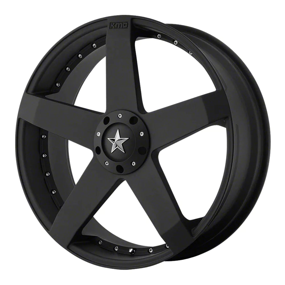 KM775 ROCKSTAR CAR MATTE BLACK 18 X 8 5X100/4.5 6.15 b/s 42 o/s