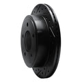 R1 03-03 Dodge Ram 1500 Van Rear Left Drilled & Slotted Black Brake Rotor