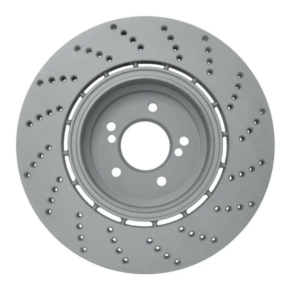 R1 06-10 BMW M6 Left Rear Drilled Geo-Carbon Series Rotor