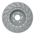 R1 06-10 BMW M6 Left Rear Drilled Geo-Carbon Series Rotor