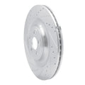 R1 Concepts Brake Rotor Drilled and Slotted Silver Fits Jaguar F-Type