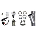 Granatelli 2.5in Aluminized Mild Steel Electronic Exhaust Cutout System w/Slip Fit & Band Clamps