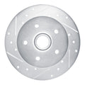 R1 Concepts Brake Rotor Drilled and Slotted Silver Fits Volkswagen Vanagon