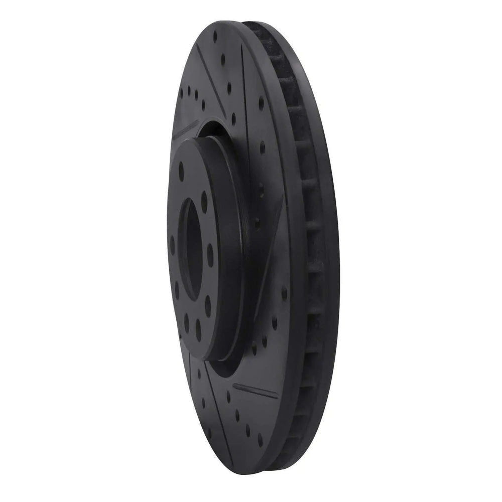 R1 03-11 Cadillac BLS (Mexico) Front Right Drilled & Slotted Black Brake Rotor