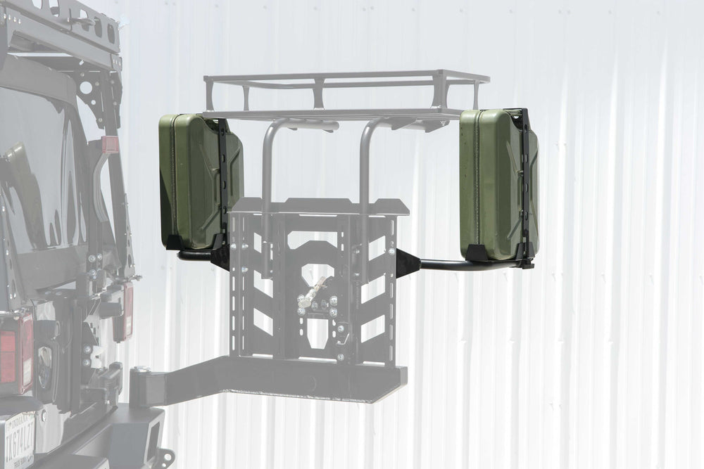 ~(12 lbs. 20X20X7)~ Destroyer 5 Gallon Jerry Can Mount / Passenger Side Only Black Powder Coated 2007-2017 Jeep JK Wrangler