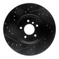 R1 04-10 BMW 535i Rear Right Drilled Black Brake Rotor